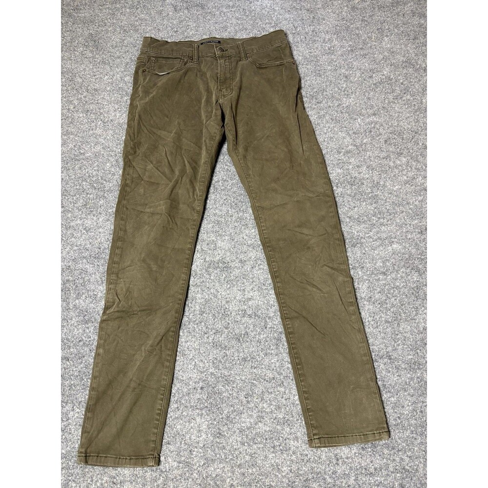 Lucky Brand Jeans Mens 31x32 Green Straight Regular Fit Cotton Denim Casual